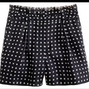 Vintage J. Crew Collection Organza Polka Dot Paperbag Shorts
